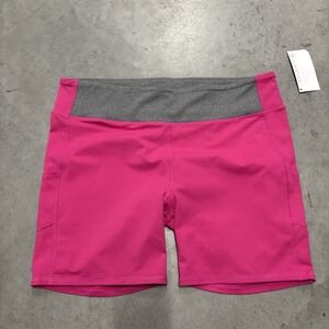 New‎ Fabletics Biker Shorts Hot Pink Women's XL NWT Athletic High Rise Pockets
